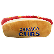 Pets First Chicago Cubs Plush Hot Dog Dog Toy