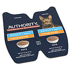 Authority Adult Wet Cat Food - Split Cup, Pate, 2.65 oz