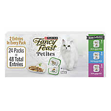 Fancy Feast? Petites All Life Stages Cat Wet Food - Topper, Variety Pack, 24 CT, 67.2 OZ