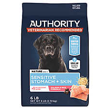 Authority Sensitive Stomach & Skin Senior Adult Dry Dog Food - Salmon