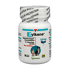 Vetoquinol Zylkene Medium Dogs & Cats 225-mg Capsules, Calming Supplement, 30 Count