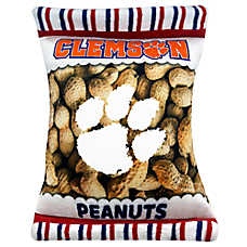 Pets First Clemson Tigers Plush Peanut Bag Dog Toy