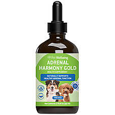 Pet Wellbeing Dog Adrenal Harmony Gold Liquid Supplement, Cortisol & Adrenal Function, Bacon, 2-4oz