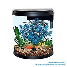 Top Fin® Half Moon Aquarium - Fish Tank Aquarium - 3.5 Gallon