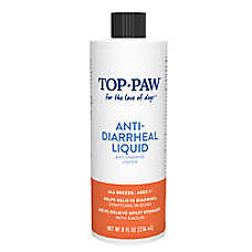 Top Paw Dog MX Anti-Diarrhea Liquid Supplement for Dogs, Upset Stomach Relief, 8 fl oz