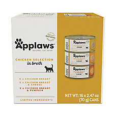 Applaws? Natural Cat Food Chicken Selection in Broth- Variety Pack, 16 Count
