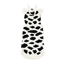 Hip Doggie Chenille Cow Dog Hoodie