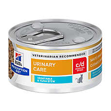 Hill's Prescription Diet c/d Urinary Care Multicare Stress Wet Cat Food - Vegetable & Tuna, 2.9 oz