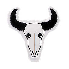 Thrills & Chills&trade; Halloween Plush Flattie Skull Dog Toy