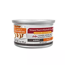 Simply Nourish Urinary Tract Health and Hairball Control Adult Cat Food - Natural, 3 OZ