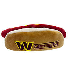 Pets First Washington Commanders Plush Hot Dog Dog Toy