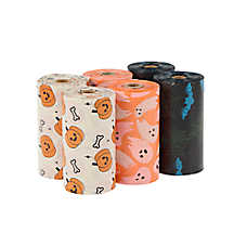 Thrills & Chills &trade; Dog Poop Pick-Up Bags, Multi Halloween Print Poop Bags- 90Ct