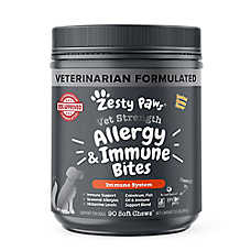 Zesty Paws Dog Vet Strength Allergy & Immune, Fish Oil & Immune Blend, Smoked Cheese Flavor, 90ct