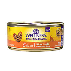 Wellness? Complete Health Adult Cat Wet Food - Natural, Grain Free, Sliced, 5.5 Oz