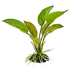 Top Fin? Artificial Realistic Leaf Aquarium Plant - Fish Tank Plant Decor - 4 in