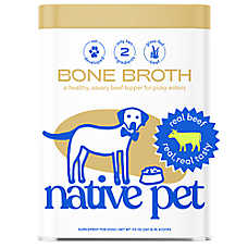 Native Pet Dog Beef Bone Broth Powder, Nutritional Topper for Picky Eaters, Real Beef, 4.75, 9.5oz