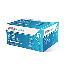UltiCare VetRx Insulin Syringes U-40 (12.7mm x 29G) Whole Unit Markings 0.5-cc, 1-cc - 100Ct