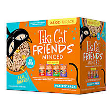 Tiki Cat Friends Adult Wet Cat Food - Grain Free, Chicken With Pumpkin, Variety Pack, 12 Ct Pouches