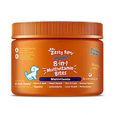 Zesty Paws 8-in-1 Multivitamin Bites for Puppy, AlaskOmega, Chicken Flavor Soft Chews, 90 Ct