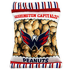 Pets First Washington Capitals Plush Peanut Bag Dog Toy