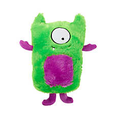Thrills & Chills&trade; Halloween Plush Monster Green Purple Dog Toy