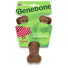 Benebones Benebone Wishbone Durable Dog Chew Toy, Bacon Flavored, Small