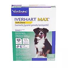 Iverhart Max Soft Chews for Dogs 25.1-50 lbs (Green Box), 6 Month Supply
