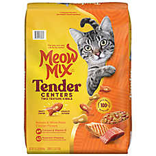 Meow Mix Tender Centers Dry Cat Food All Ages - Salmon, Chicken