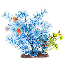 Top Fin? Artificial Multi Landscape Aquarium Plant Blue/White Fish Tank Decor - 8 in