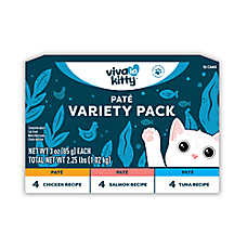 Viva La Kitty Adult Cat Wet Food - Pate, Variety Pack, 12 Ct, 36 Oz