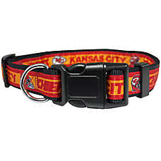 Pets First Kansas City Chiefs Satin Dog Collar