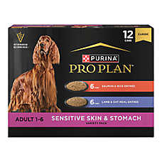 Purina? Pro Plan Sensitive Skin & Stomach Adult Wet Dog Food - Pate, Variety Pack, 13 Oz, 12 Count