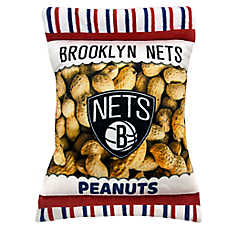 Pets First Brooklyn Nets Plush Peanut Bag Dog Toy