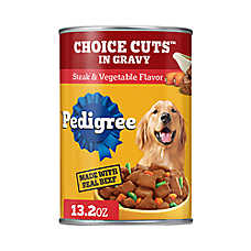Pedigree? Choice Cuts in Gravy Adult Wet Dog Food - Steak & Vegetable Flavor, 13.2 oz. Can