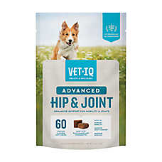 VetIQ Dog Advanced Hip and Joint Supplement with Glucosamine, Chicken Flavor Soft Chews, 60 Count