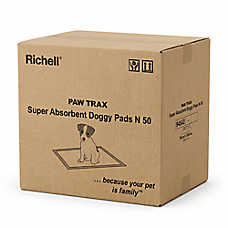 Richell? PAW TRAX Super Absorbant Potty Pads For Puppys & Dogs, Quick Drying & Odor Control Layers