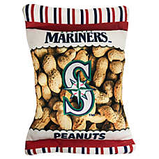 Pets First Seattle Mariners Plush Peanut Bag Dog Toy