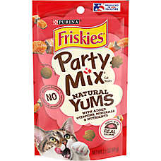 Purina? Friskies? Party Mix Natural Yums Adult Cat Treats - Salmon, Natural, No Artificial Colors