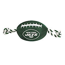Pets First New York Jets Football Rope Dog Toy