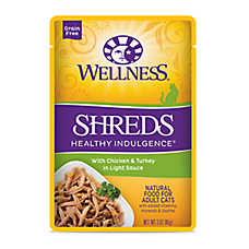 Wellness? Healthy Indulgence Adult Cat Wet Food - Grain Free, Natural, Shreds, 3 Oz