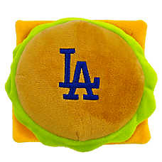 Pets First Los Angeles Dodgers Plush Hamburger Dog Toy