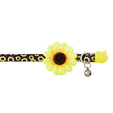 Whisker City? Sunflower Cat Collar, Black & Yellow Cat Collar, Break-Away Collar, Mulitple Sizes