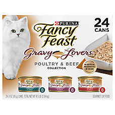 Fancy Feast? Gravy Lovers All Life Stages Cat Wet Food - Variety Pack, 24 CT, 72 OZ