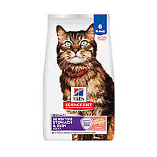 Hills Science Diet Adult Cat Dry Food - Sensitive Stomach & Skin, Salmon & Brown Rice