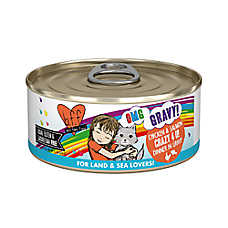 Weruva B.F.F. OMG Gravy! For Land & Sea Lovers Wet Cat Food - Minced in Gravy, 5.5 OZ