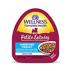 Wellness? Petite Entrees Small Dog Wet Food - Grain Free, Shredded Medley, Lamb & Venison