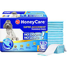 Honey Care Super Absorbant Speed Dry Dog Training Pads W/ Built-In Attractant- 100 Ct