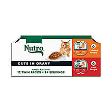 Nutro Cat - Wet Food, Cuts in Gravy, Split Cup, Variety Pack, 12 CT, 31.7 OZ
