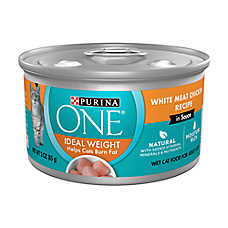 Purina ONE? +Plus Ideal Weight Adult Cat Wet Food - 3.33 oz., Natural