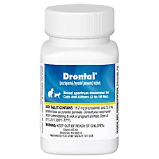 Drontal Tablets for Cats and Kittens (2 to 16 lbs), 18.2mg, Single Tablet